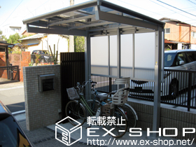 のカーポート マイリッシュデラックス マテリアルカラー 前上がり 積雪〜20cm対応＋側面パネル 施工例