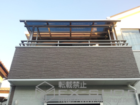 のバルコニー・ベランダ屋根 ライザーテラスII R型 屋根タイプ 単体 積雪〜20cm対応 施工例