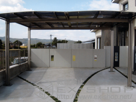 のカーポート エックスルーフ ワイド 積雪〜30?対応 施工例