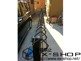 のフェンス・柵 イーネットフェンス1F型 自由柱タイプ 施工例