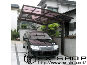 のカーポート レイナポート 積雪〜20cm対応＋着脱式サポート柱　2本入り 施工例