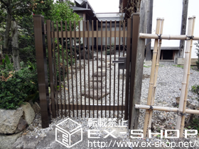 の門扉 ハイ千峰 片開き 門柱仕様 施工例