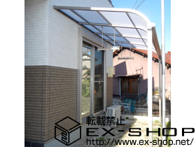 のテラス屋根 ライザーテラスII R型 テラスタイプ 単体 積雪〜20cm対応＋吊り下げ物干し 標準 2本入 施工例