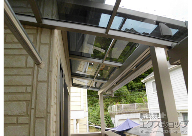 のバルコニー・ベランダ屋根 ライザーテラスII F型 屋根タイプ 単体 積雪〜20cm対応 施工例