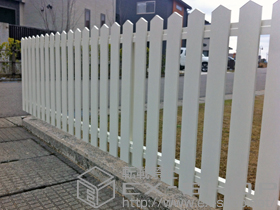 のフェンス・柵 レスティンフェンス7型 自由柱タイプ 施工例