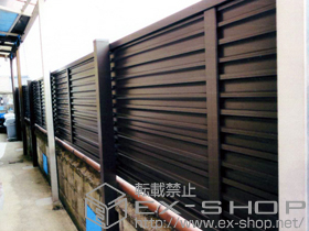 のフェンス・柵 プリレオR9型フェンス 多段柱タイプ 施工例