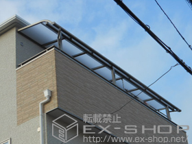 のバルコニー・ベランダ屋根 ライザーテラスII R型 屋根タイプ 連棟 積雪〜20cm対応 施工例