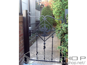 の門扉 ディズニー門扉ミッキーB型 片開き 角門柱式 施工例