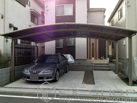 のカーポート カーブポートシグマIII ワイド 積雪〜30cm対応 施工例