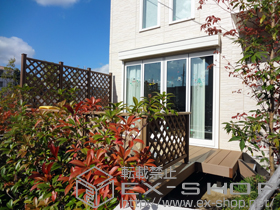 のウッドデッキ リコステージII 段差加工納まり 施工例