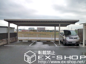 のカーポート テリオスポートIII 3000 2台用 間口延長 4本柱　積雪〜100cm対応 施工例