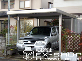 のカーポート ジーポートneo Ａタイプ 角柱仕様 標準鼻隠し  積雪〜100cm対応 施工例