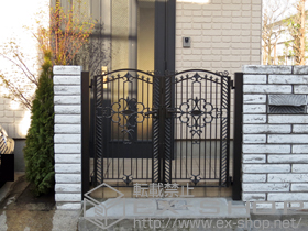 の門扉 フェスタB型 両開き 施工例