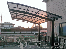 のカーポート カーブポートシグマIII 積雪〜30cm対応+収納式サポート　1本入 施工例