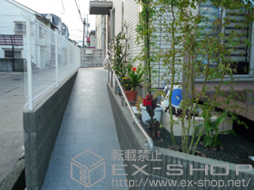 のフェンス・柵 イーネットフェンス1F型 自由柱タイプ 施工例