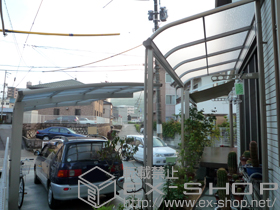 のテラス屋根 プレシオステラス R型 テラスタイプ 単体 積雪〜20cm対応 施工例