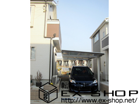 のカーポート マイリッシュデラックス 前上がり マテリアルカラー 積雪〜20cm対応 施工例