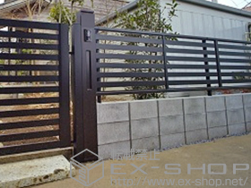 のフェンス・柵 カムフィX　5型フェンス フリー支柱タイプ 施工例