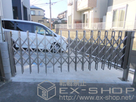 のカーゲート リフティングアコー 1型ワイド ノンレール 片開き 延高仕様 施工例