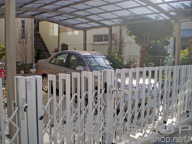 のカーゲート アルシャインII H型Aタイプ ノンレール 両開き親子（150+470）WP 施工例