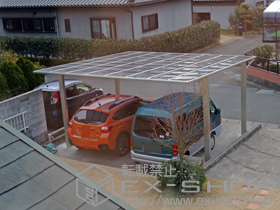 のカーポート エフルージュ ツイン 積雪〜20cm対応 施工例