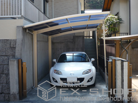 のカーポート レイナポート 積雪〜20cm対応+レイナポート 着脱式サポート柱 2本入り 施工例