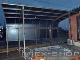 のカーポート テールポートシグマIII 積雪〜30cm対応+テールポートシグマIII サイドパネル+テールポートシグマIII 着脱式サポート 施工例