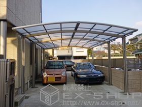 のカーポート カーブポートシグマIII ワイド 延長 積雪〜20cm対応 施工例