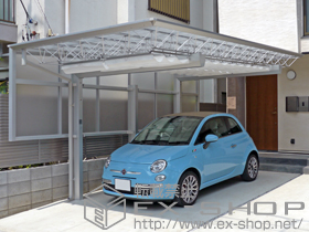 のカーポート M.シェード 片側支持タイプ 積雪〜20cm対応+Dｓスクリーン 側面パネル 施工例