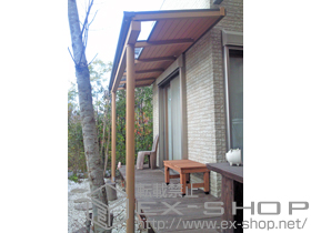 のテラス屋根 樹の木テラス 移動桁タイプ(丸雨樋仕様) 積雪〜20cm対応＋内面化粧材 2.5間用 施工例