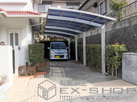 のカーポート レイナポート 縦連棟 積雪〜20cm対応＋レイナポート 屋根ふき材補強部品 施工例