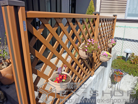 のフェンス・柵 ステイウッドフェンスM1型 間仕切りタイプ 施工例