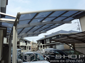 のカーポート レイナポート 延長 積雪〜20cm対応＋水平式物干し（カーポート柱用） 2本入 施工例