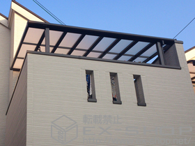 のバルコニー・ベランダ屋根 パワーアルファ F型 屋根タイプ 単体 積雪〜30cm対応 施工例