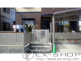 のフェンス・柵 エクスラインフェンス22型 自由柱タイプ 施工例