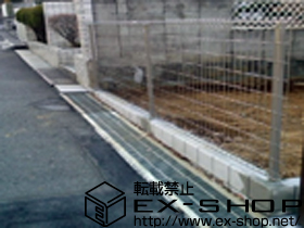 のフェンス・柵 イーネットフェンス1F型 自由柱タイプ 施工例