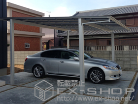 のカーポート アーキデュオ ワイド 積雪〜20cm対応+アーキデュオ用堅樋カバー H28 2本入り 施工例