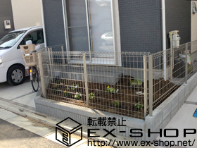 のフェンス・柵 イーネットフェンス1F型 自由柱タイプ 施工例