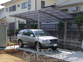 のカーポート カーブポートシグマIII 積雪〜30cm対応+着脱式サポート 標準 1本入 施工例