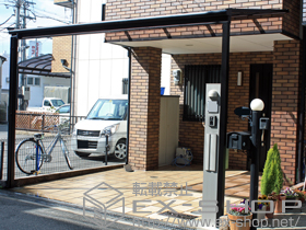 のテラス屋根 ライザーテラスII F型 テラスタイプ 単体 積雪〜20cm対応 施工例