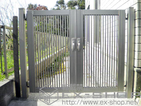 の門扉 プリレオ R2型 両開き 施工例