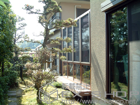 のウッドデッキ 樹の木III 内面デッキ立上げ仕様 施工例