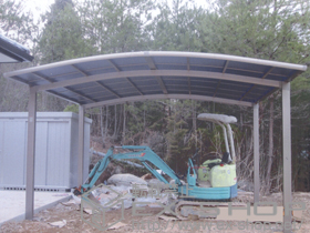 のカーポート カーブポートシグマIII ワイド 積雪〜30cm対応 施工例