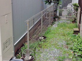 のフェンス・柵 イーネットフェンス1F型 自由柱タイプ 施工例