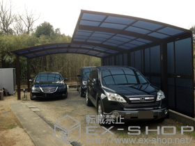 のカーポート プレシオスポート 積雪〜20cm対応＋サイドパネル 51-21H 施工例