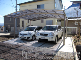 のカーポート カーブポートシグマIII ワイド 積雪〜20cm対応 施工例