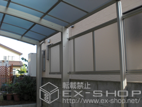 のカーポート レイナポート 延長 積雪〜20cm対応+レイナポート用サイドパネル 施工例