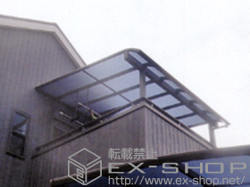 のバルコニー・ベランダ屋根 ヴェクターテラス R型 テラスタイプ 単体 積雪〜20cm対応＋ヴェクターテラス用吊り下げ式物干し 施工例