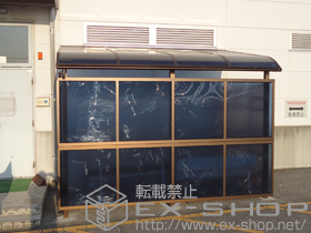 のテラス屋根 プレシオステラス R型 テラスタイプ 単体 積雪〜20cm対応＋前面パネル 2段 施工例