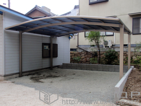 のカーポート カーブポートシグマIII ワイド 積雪〜20cm対応 施工例